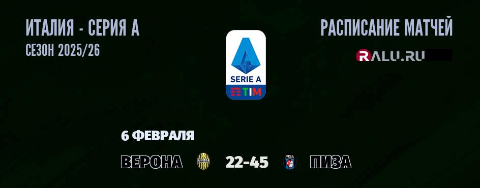 Ближайшие матчи чемпионата Серии А чемпионата Италии