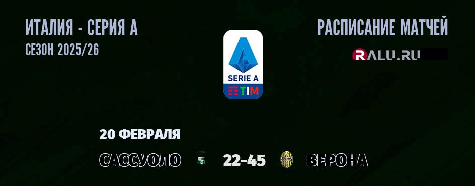 Ближайшие матчи чемпионата Серии А чемпионата Италии