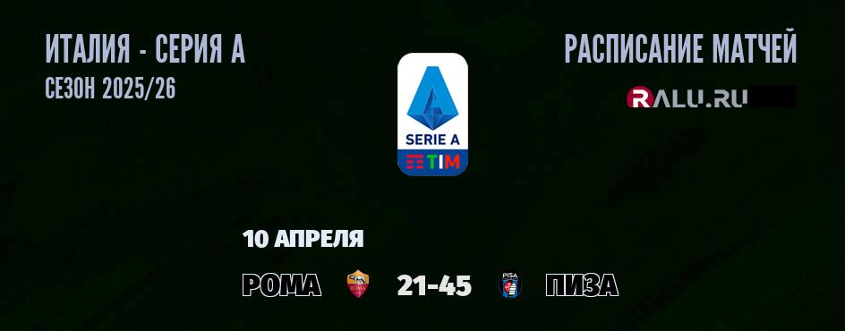 Ближайшие матчи чемпионата Серии А чемпионата Италии