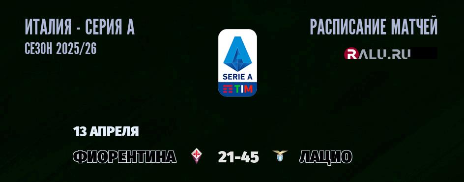 Ближайшие матчи чемпионата Серии А чемпионата Италии