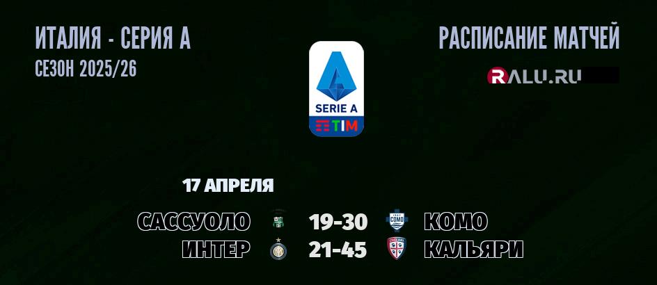 Ближайшие матчи чемпионата Серии А чемпионата Италии
