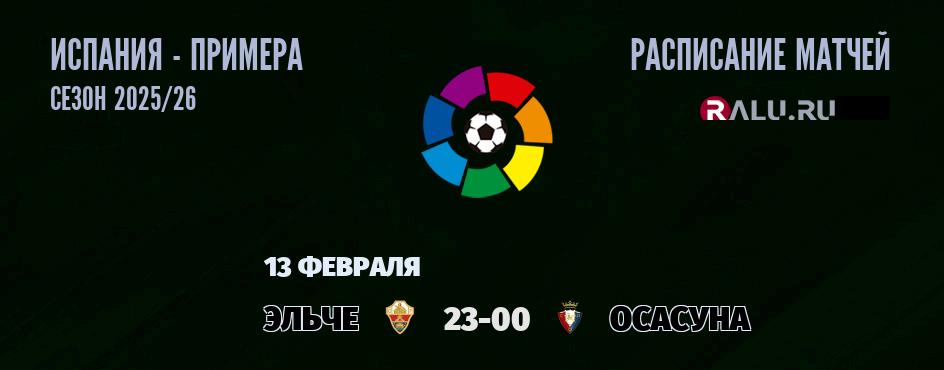 Ближайшие матчи чемпионата чемпионата Испании