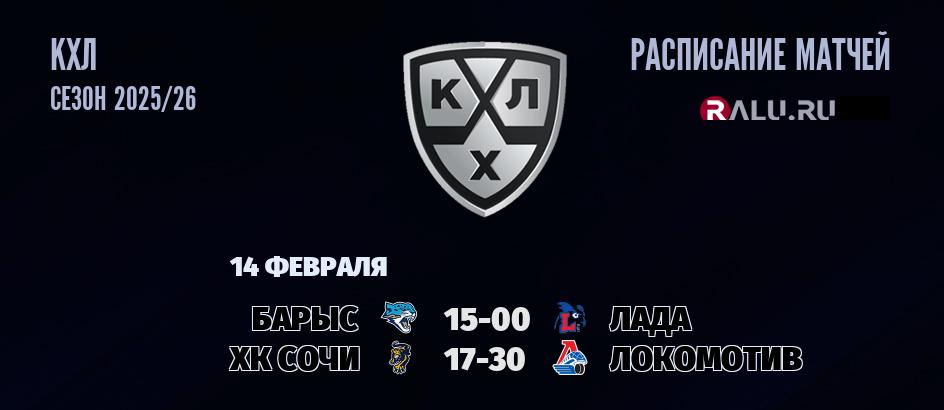 Ближайшие матчи чемпионата чемпионата КХЛ
