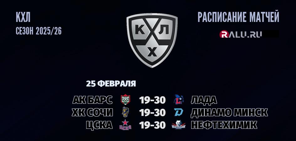 Ближайшие матчи чемпионата чемпионата КХЛ