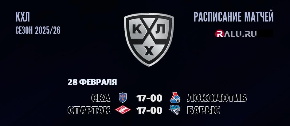 Ближайшие матчи чемпионата чемпионата КХЛ