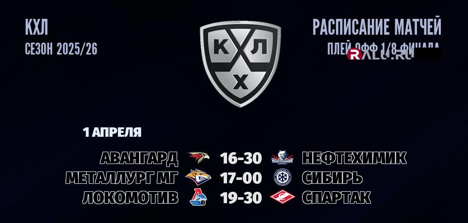 Ближайшие матчи чемпионата чемпионата КХЛ