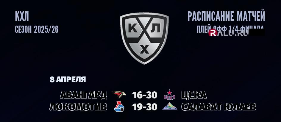 Ближайшие матчи чемпионата чемпионата КХЛ