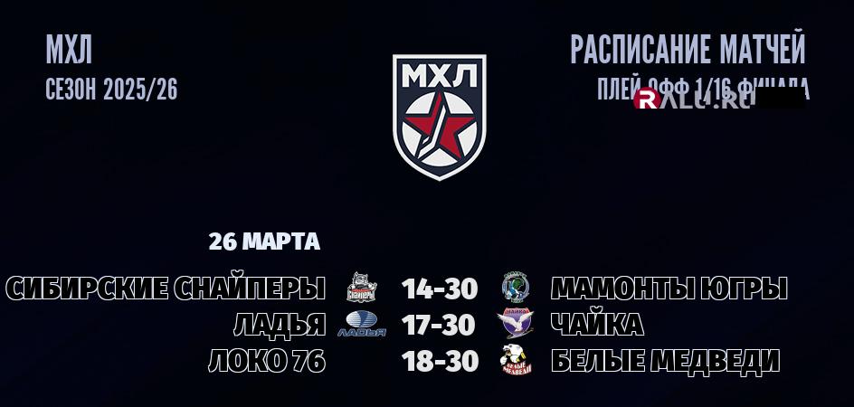 Ближайшие матчи чемпионата чемпионата МХЛ